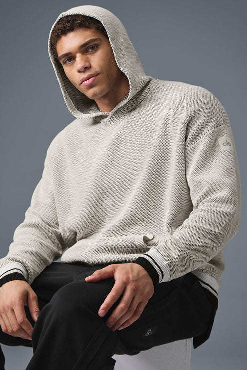 alo Men's Sports Club Sweater Knit Hoodie - Bone