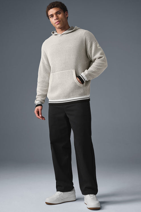 alo Men's Sports Club Sweater Knit Hoodie - Bone