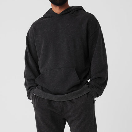 alo Men's Chill Vintage Wash Hoodie - Black Wash