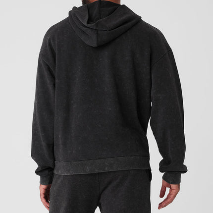 alo Men's Chill Vintage Wash Hoodie - Black Wash