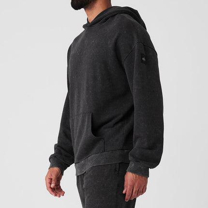 alo Men's Chill Vintage Wash Hoodie - Black Wash