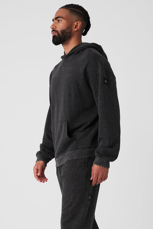 alo Men's Chill Vintage Wash Hoodie - Black Wash