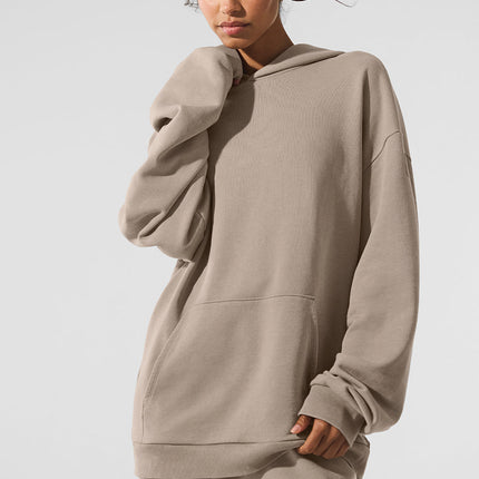 alo Women's Chill Vintage Wash Hoodie - Gravel Wash