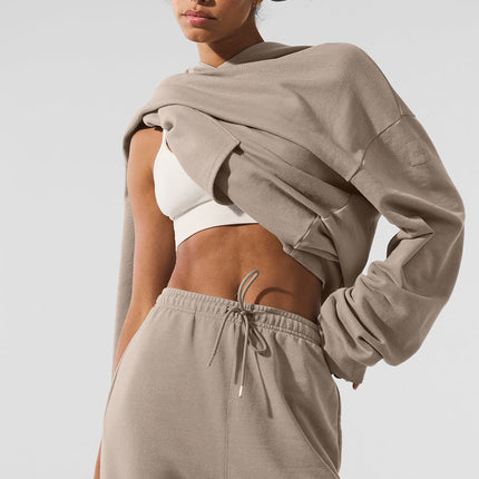 alo Women's Chill Vintage Wash Hoodie - Gravel Wash