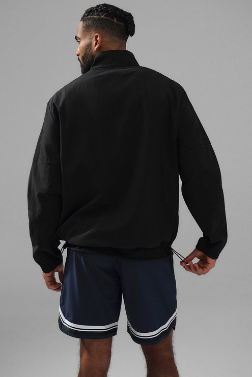 alo Men's Lightweight Takeaway Track Pullover - Black