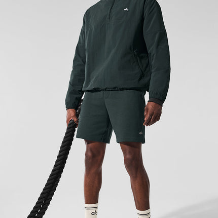 alo Men's Light Weight Takeaway Track Pullover - Charcoal Green