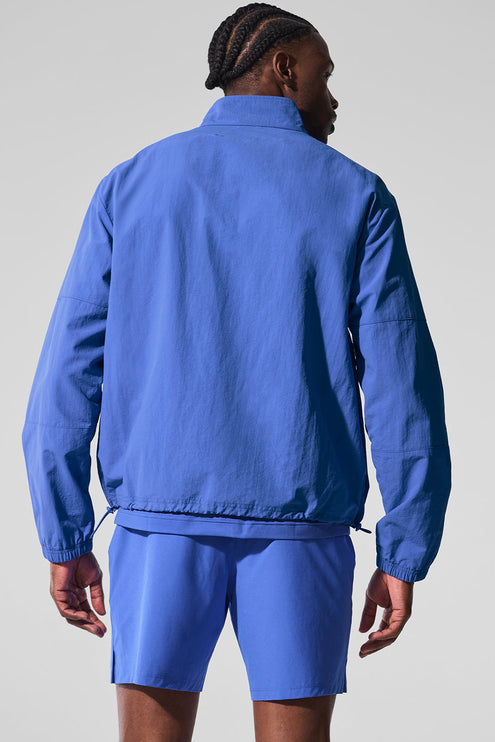 alo Men's Light Weight Takeaway Track Pullover - Marathon Blue