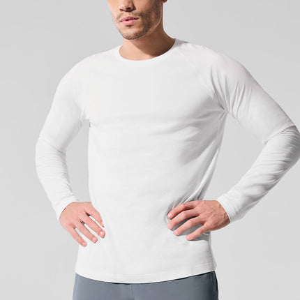 alo Men's Alo Vapor Crewneck Long Sleeve - White