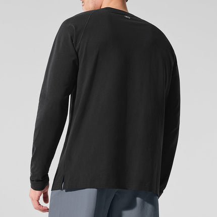 alo Men's Alo Vapor Crewneck Long Sleeve - Black