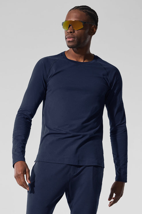 alo Men's Alo Vapor Crewneck Long Sleeve - Navy