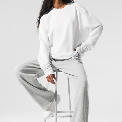 alo Women's Double Take Long Sleeve Crew - White