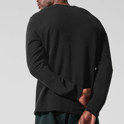 alo Men's Double Take Long Sleeve Crew - Black