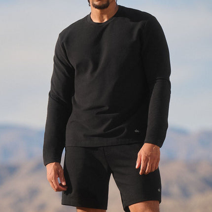 alo Men's Double Take Long Sleeve Crew - Black