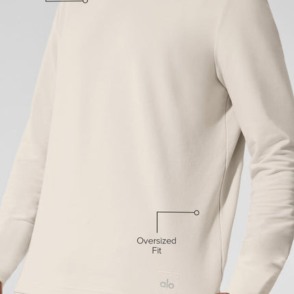 alo Men's Double Take Long Sleeve Crew - Bone