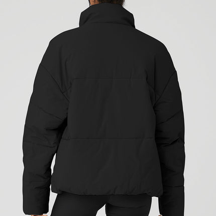 alo Women's Stretch Woven Street Puffer - Black