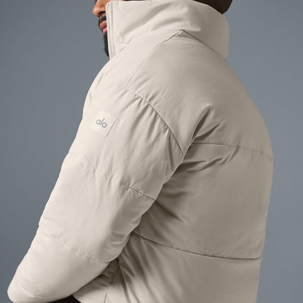 alo Men's Stretch Woven Street Puffer - Bone