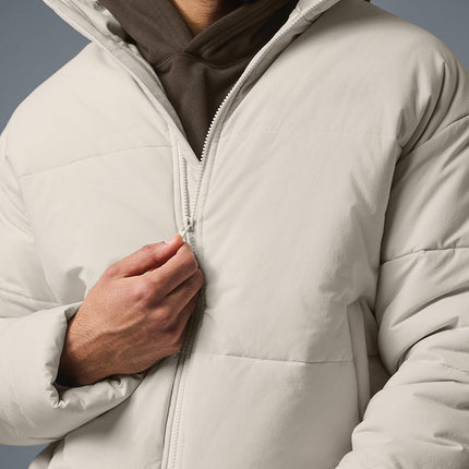 alo Men's Stretch Woven Street Puffer - Bone