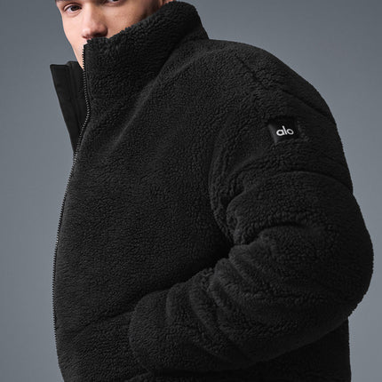 alo Men's Sherpa Stage Puffer - Black