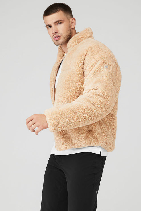 alo Men's Sherpa Stage Puffer - Camel