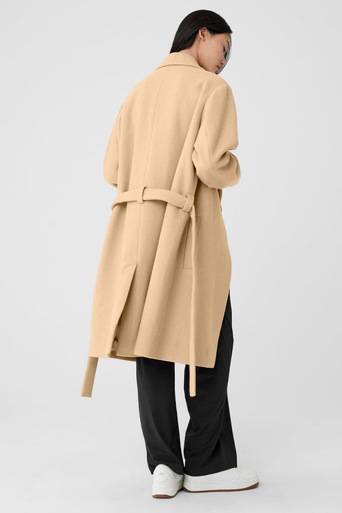 alo Women's Wool Gameday Overcoat - Camel