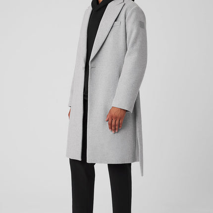 alo Men's Wool Gameday Overcoat - Athletic Heather Grey