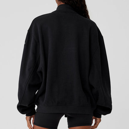 alo Women's Renown Varsity Jacket - Black