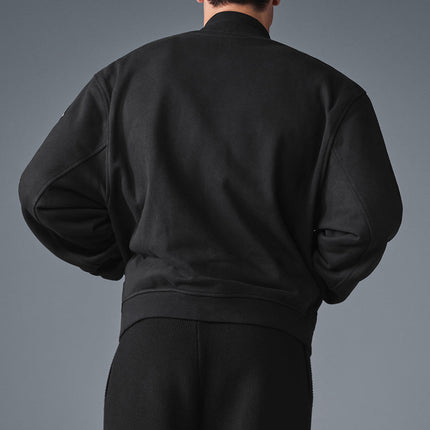 alo Men's Renown Varsity Jacket - Black