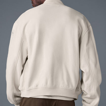 alo Men's Renown Varsity Jacket - Bone