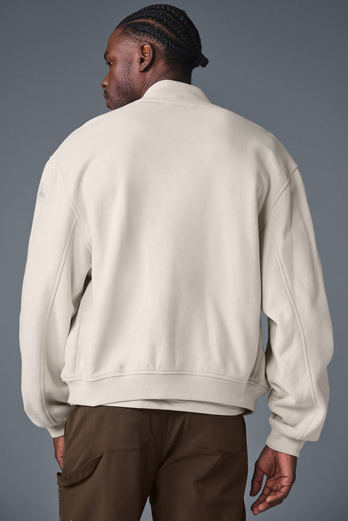 alo Men's Renown Varsity Jacket - Bone