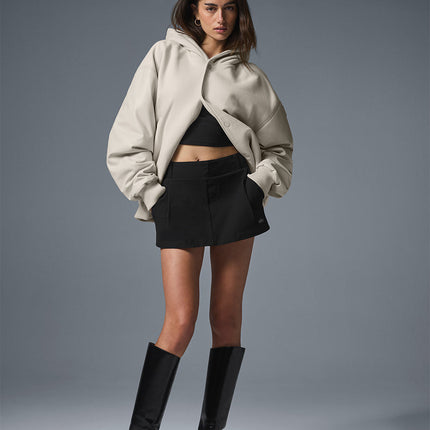 alo Women's Select Hooded Bomber Jacket - Bone