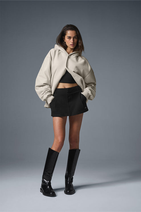 alo Women's Select Hooded Bomber Jacket - Bone