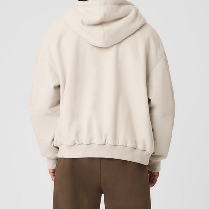 alo Men's Select Hooded Bomber Jacket - Bone