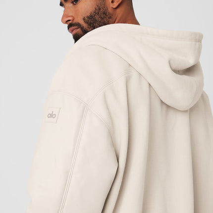 alo Men's Select Hooded Bomber Jacket - Bone