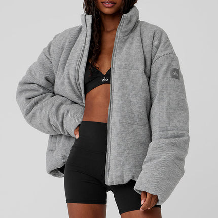 alo Women's Glenplaid Colosseum Stage Puffer - Light Glenplaid