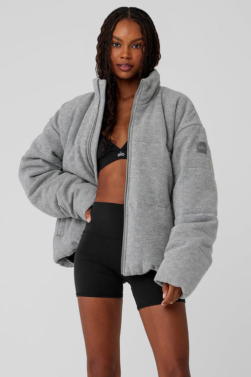 alo Women's Glenplaid Colosseum Stage Puffer - Light Glenplaid