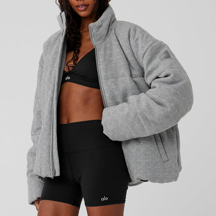 alo Women's Glenplaid Colosseum Stage Puffer - Light Glenplaid