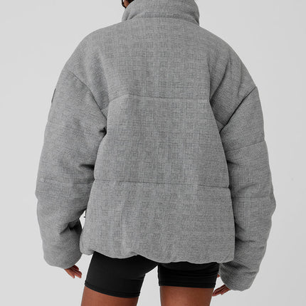 alo Women's Glenplaid Colosseum Stage Puffer - Light Glenplaid