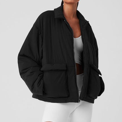 alo Women's Voyage Utility Cargo Jacket - Black