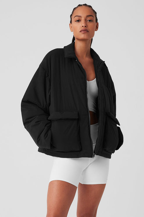 alo Women's Voyage Utility Cargo Jacket - Black