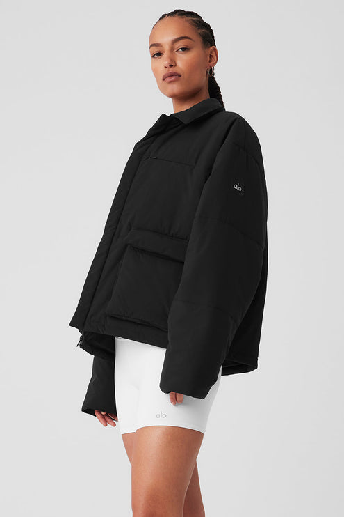 alo Women's Voyage Utility Cargo Jacket - Black