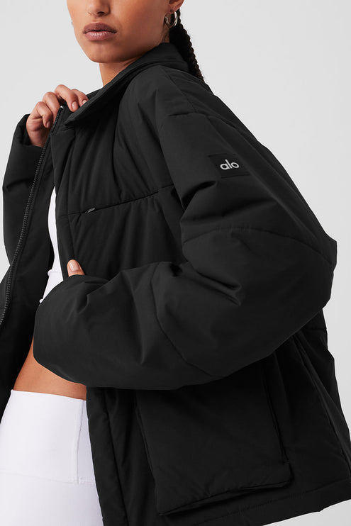 alo Women's Voyage Utility Cargo Jacket - Black