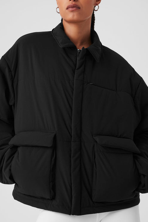 alo Women's Voyage Utility Cargo Jacket - Black