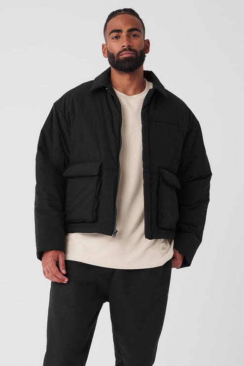 alo Men's Voyage Utility Cargo Jacket - Black