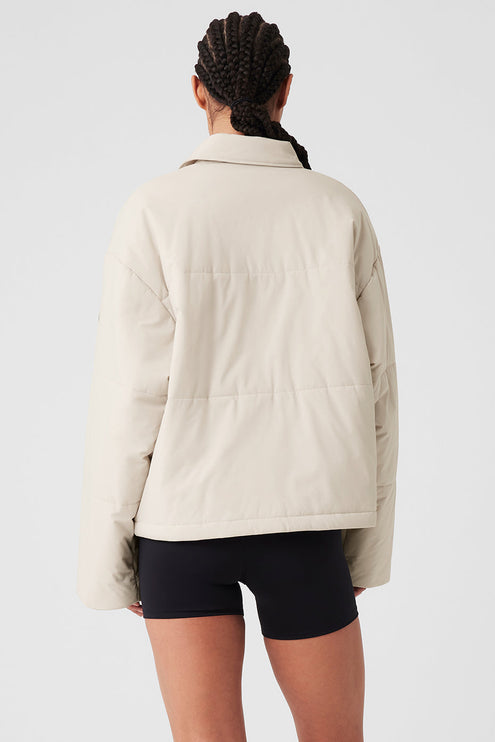 alo Women's Voyage Utility Cargo Jacket - Bone