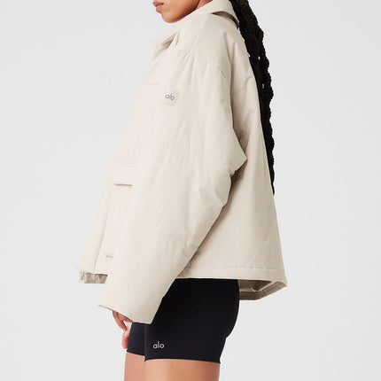 alo Women's Voyage Utility Cargo Jacket - Bone