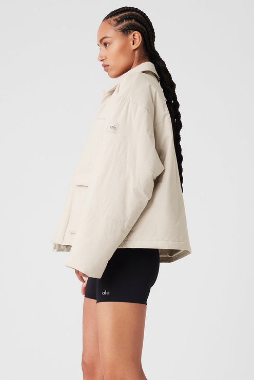 alo Women's Voyage Utility Cargo Jacket - Bone