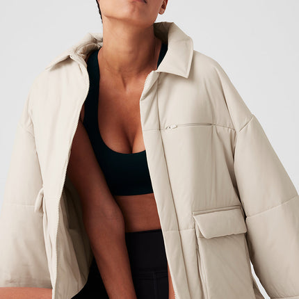 alo Women's Voyage Utility Cargo Jacket - Bone