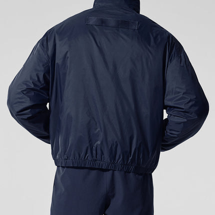 alo Men's Latitude Light Weight 1/2 Zip Pullover Jacket - Navy