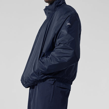 alo Men's Latitude Light Weight 1/2 Zip Pullover Jacket - Navy