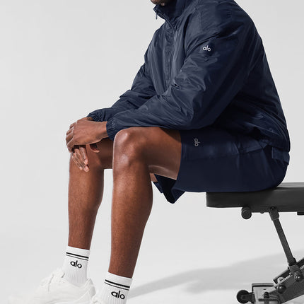 alo Men's Latitude Light Weight 1/2 Zip Pullover Jacket - Navy